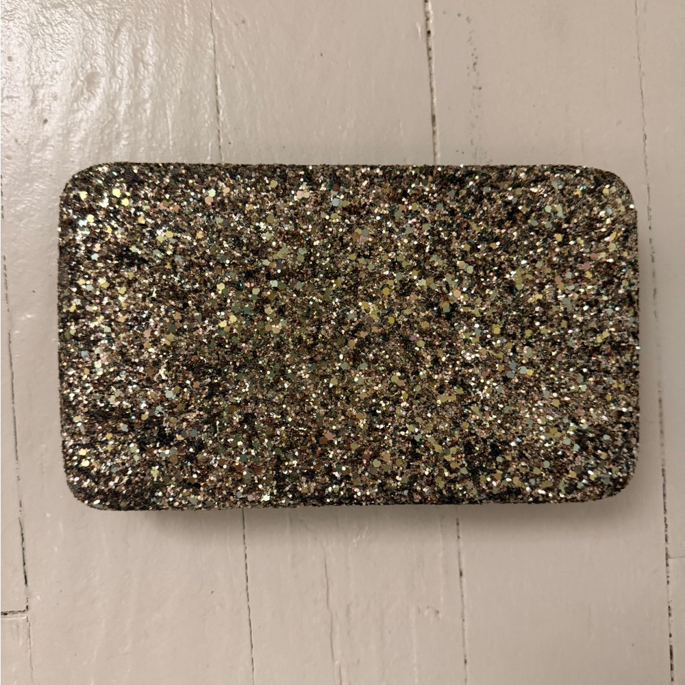 Glittery Gold and Black Clutch